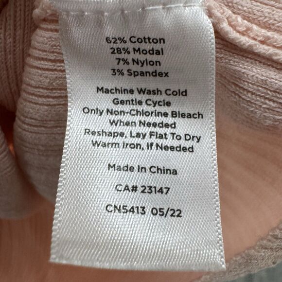 Talbots Sweater Womens Plus 2X Peach Rib Knit Mock Neck Snap Buttons Long Sleeve - Picture 14 of 14